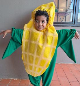 Kids Costumes to Hire - Corn Bib & onesie - CHILD